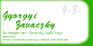 gyorgyi zavaczky business card